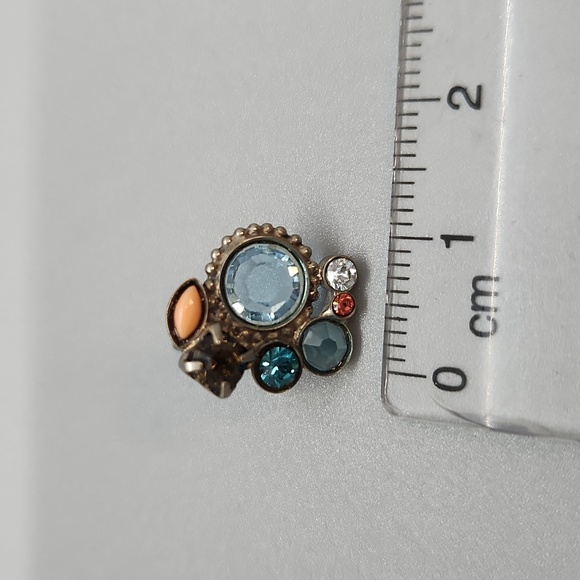 Sorrelli antique silver tone multi color crystal earings - Picture 6 of 6